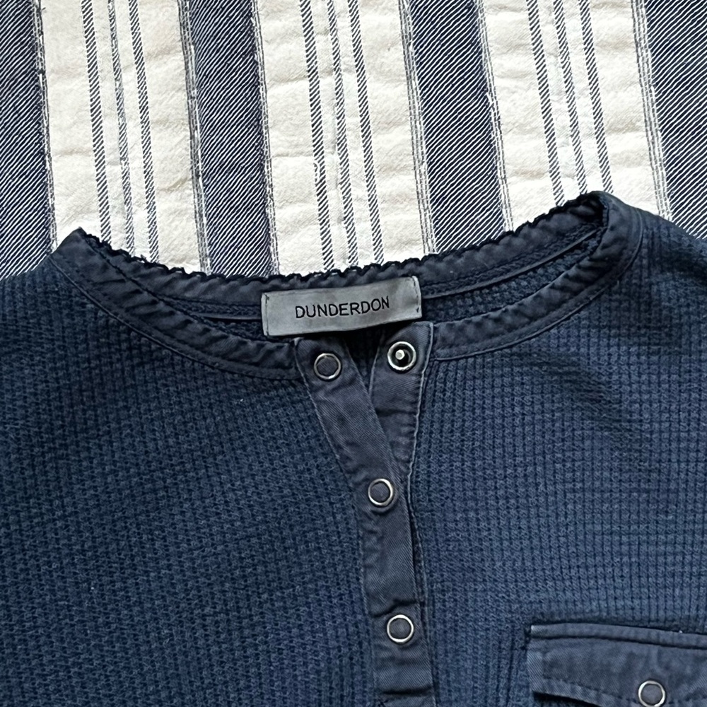 90s Cotton waffle knit tee